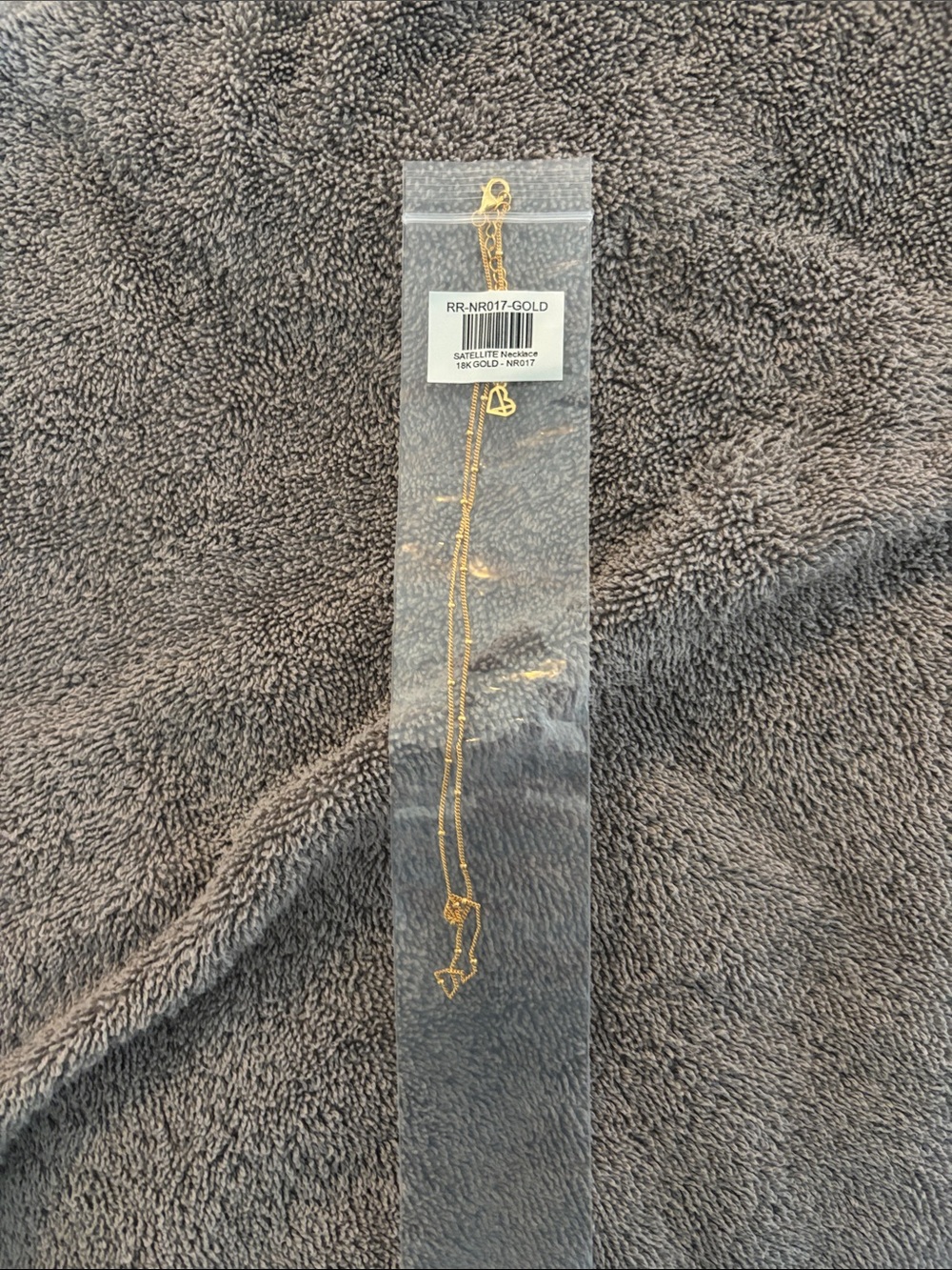 Gold Satellite Necklace with Heart Charm - Unbranded
